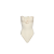 Maillot de bain 1 pièce bustier écru fronce fleur
