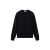 Pull ras-du-cou maille laine extensible noir