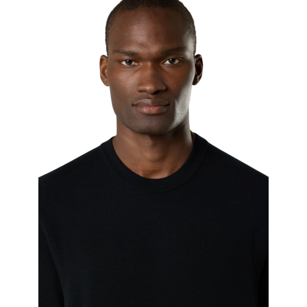 Pull ras-du-cou STONE ISLAND maille laine extensible noir