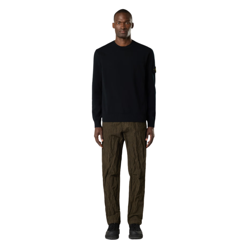 Pull ras-du-cou STONE ISLAND maille laine extensible noir