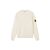 Pull ras-du-cou maille laine extensible écru