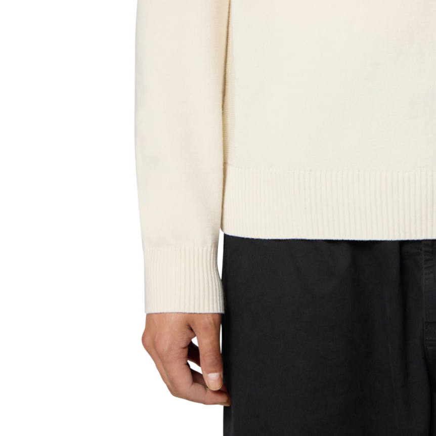 Pull ras-du-cou STONE ISLAND maille laine extensible écru