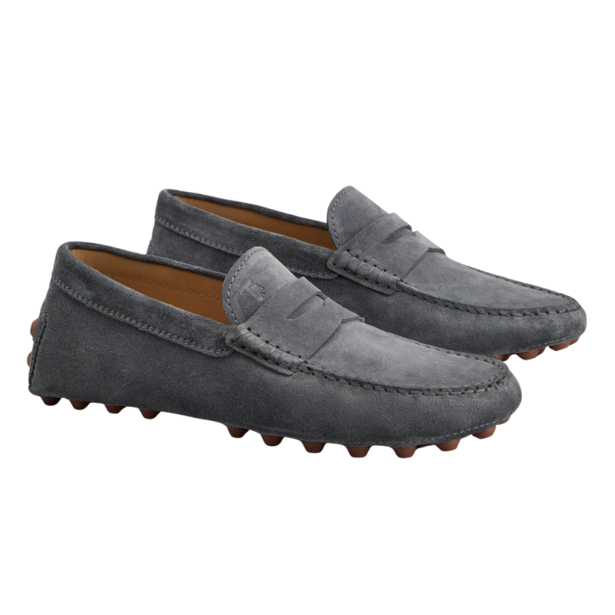 TOD'S Mocassins à picots XXL daim gris