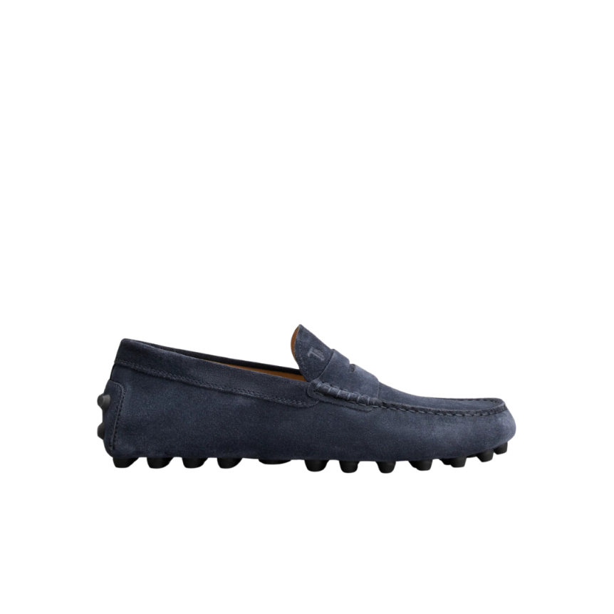 TOD'S Mocassins à picots XXL daim bleu marine