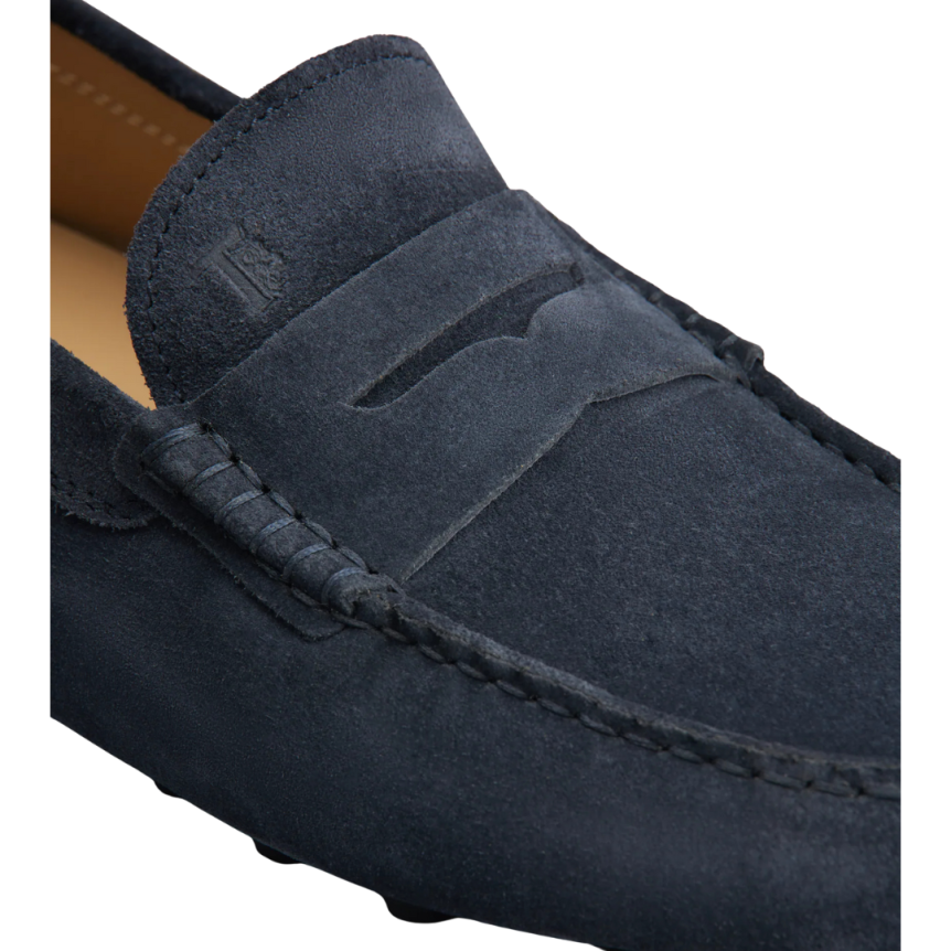 TOD'S Mocassins à picots XXL daim bleu marine