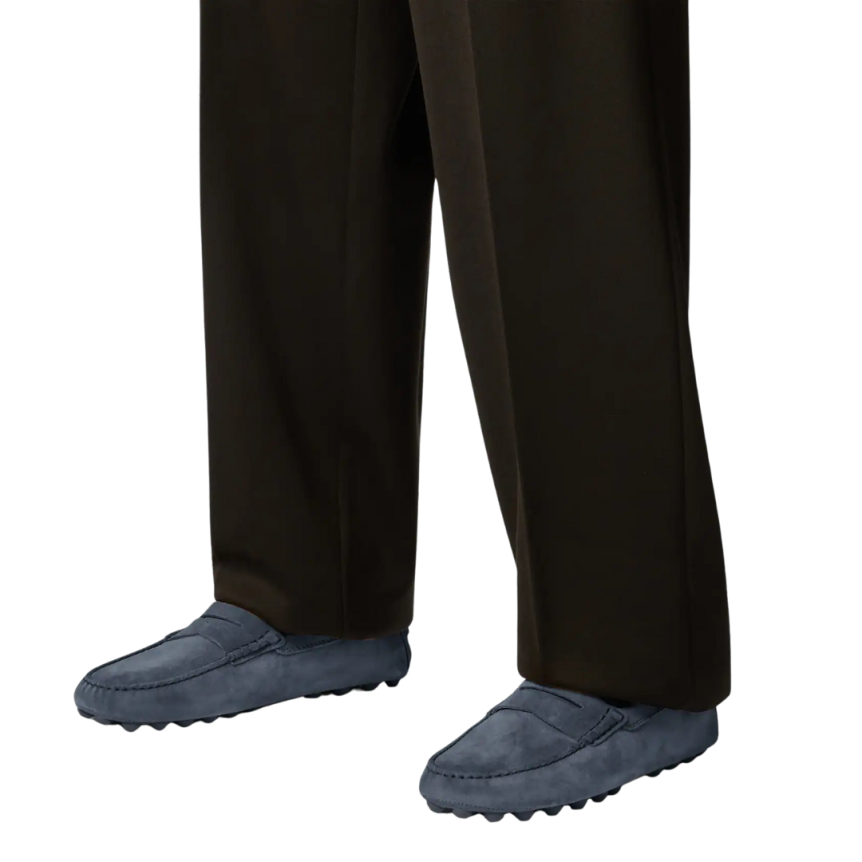 TOD'S Mocassins à picots XXL daim bleu marine