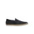 Mocassins slip on cuir velours bleu marine semelle corde