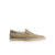 Mocassins slip on cuir velours beige semelle corde