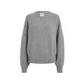 Pull col V Wolfe cachemire dense gris