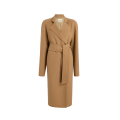 Manteau portefeuille Deena laine camel ceinture à nouer