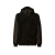 Pull zippé à capuche bi matière laine mérinos extrafine mélangée noir