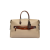 Sac porté main cuir grainé foulonné beige anse cuir marron bandoulière