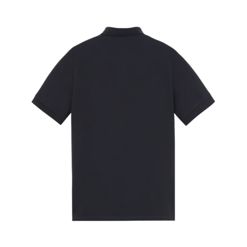 Polo manche courte STONE ISLAND slim coton bleu marine écusson Compass