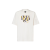 T-shirt col rond manche courte coton blanc Imprimé Fendi Roma 1925 jaune