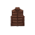 Gilet doudoune sans manche Re Nylon marron logo triangle métal email