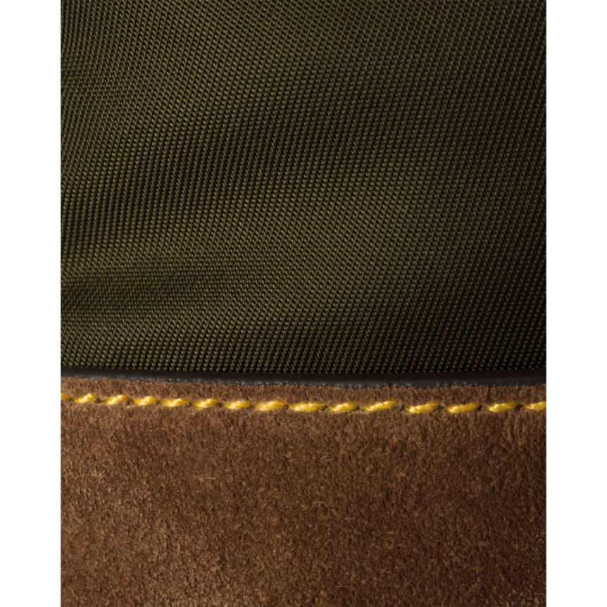 Sac bandoulière PRADA étui smartphone nylon kaki daim marron