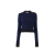 Pull col bénitier laine soie noir bleu boutons dorés