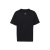 T-shirt manche courte col rond coton noir logo triangle métal email