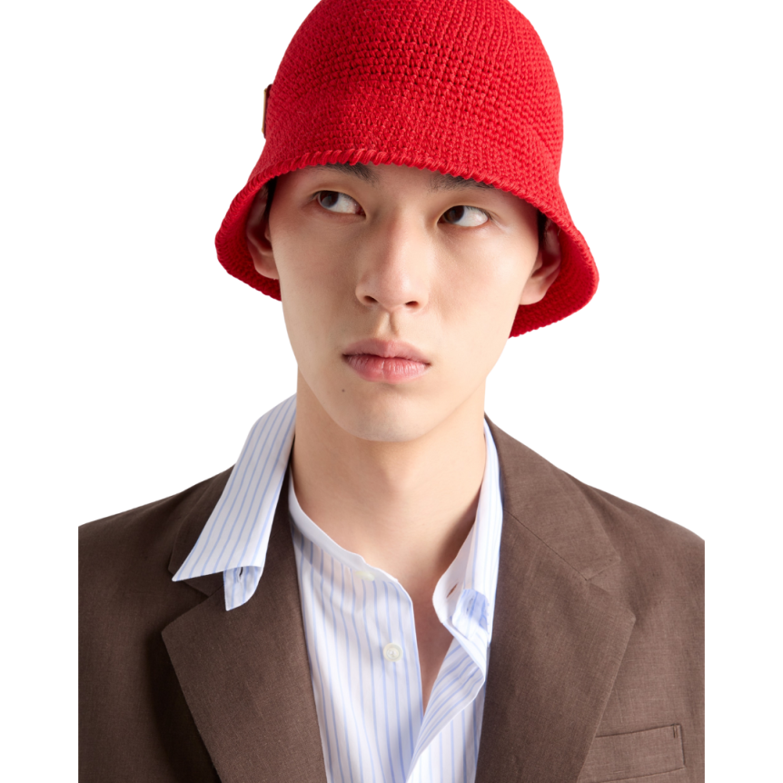 Chemise PRADA coton blanc rayure bleu poche poitrine logo triangle blanc