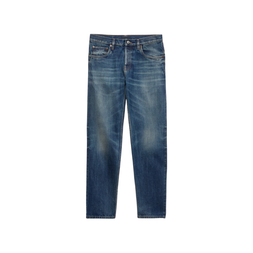 jean cinq poches PRADA ajusté denim coton délavé bleu