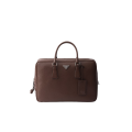 Malette cartable cuir veau grainé marron
