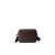 Sac porté épaule bandoulière rectangle cuir grainé marron logo triangle