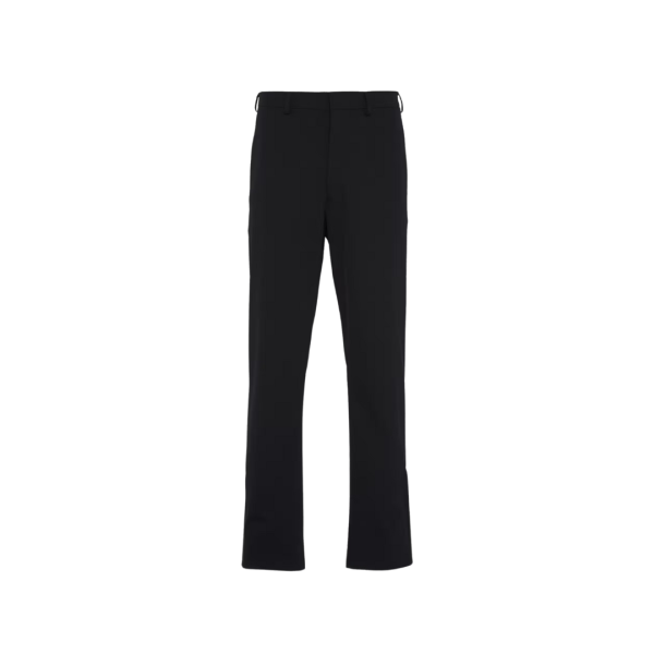 Pantalon PRADA tissu technique stretch noir fente zippée