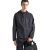 Blouson zippé à capuche Re nylon noir logo triangle métal email