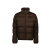 Doudoune zippée col montant Re nylon matelassé marron chocolat
