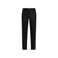Pantalon gabardine laine noir poche plaquée arrière logo triangle métal email