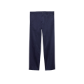 Pantalon large Chino coton bleu marine logo triangle poche arrière