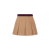 Mini-jupe plissée gabardine coton camel