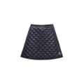 Mini-jupe à matelassage losange bleu marine