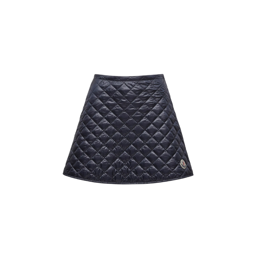Mini-jupe MONCLER à matelassage losange bleu marine