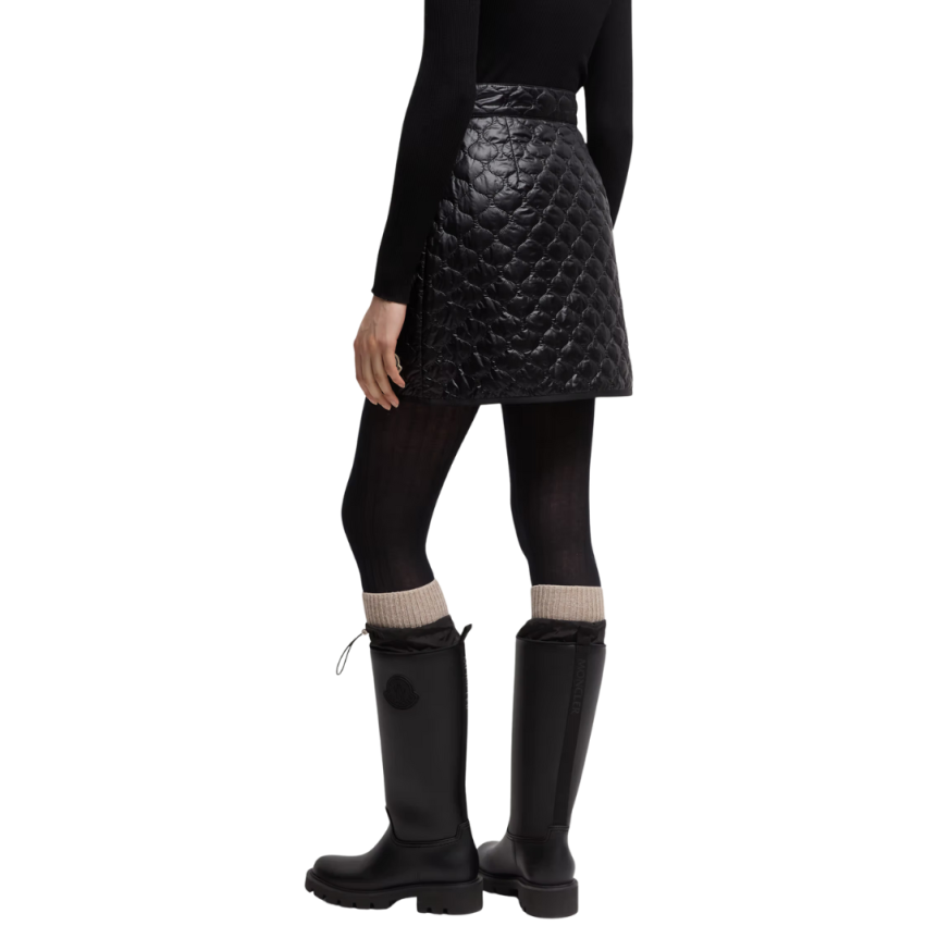 Mini-jupe MONCLER à matelassage carré noir