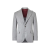 Veste de costume droite laine cachemire gris clair