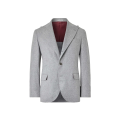 Veste de costume droite laine cachemire gris clair