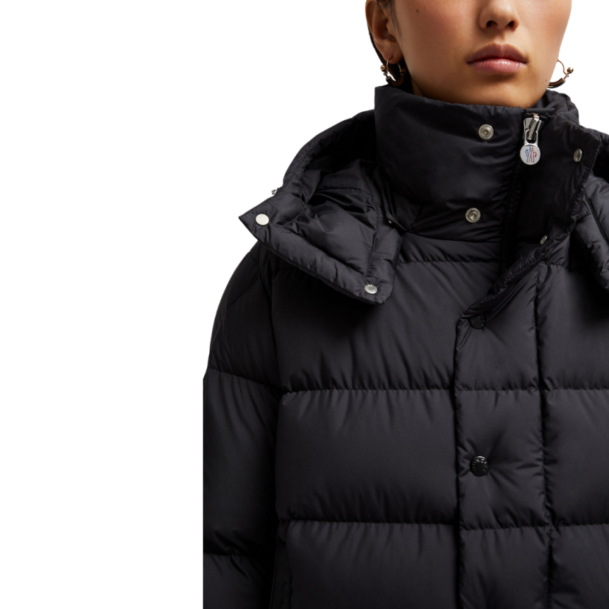 Doudoune MONCLER Maya 70 nylon noir mat capuche amovible