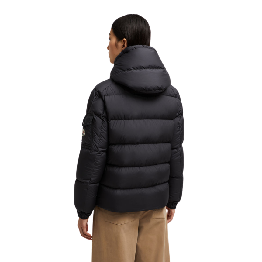 Doudoune MONCLER Maya 70 nylon noir mat capuche amovible