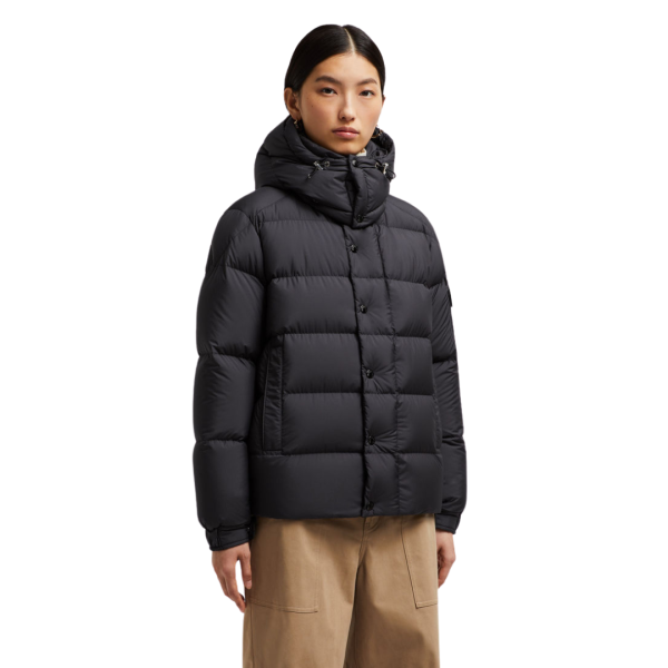 Doudoune MONCLER Maya 70 nylon noir mat capuche amovible