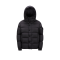 Doudoune Maya 70 nylon noir mat capuche amovible
