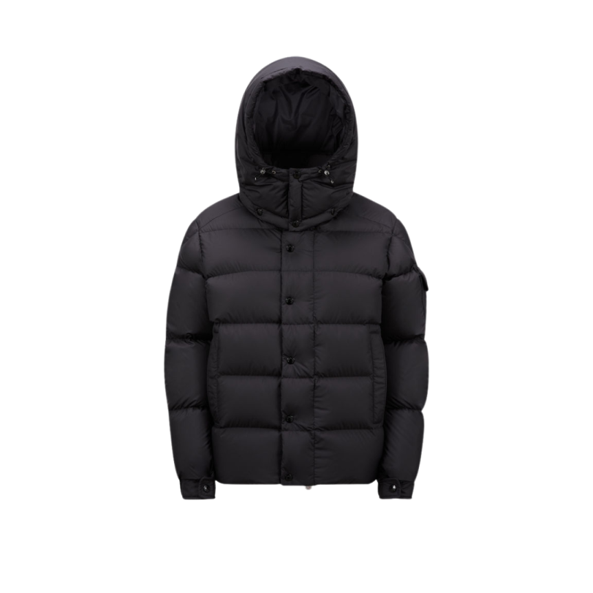 Doudoune MONCLER Maya 70 nylon noir mat capuche amovible