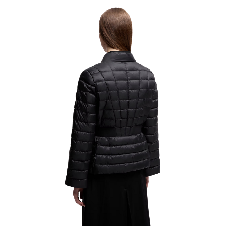 Doudoune courte ajustée évasée MONCLER Verrerie nylon noir