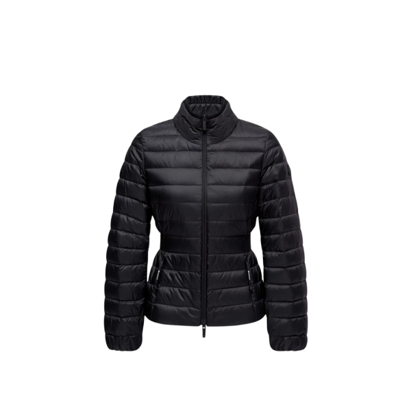 Doudoune courte ajustée évasée MONCLER Verrerie nylon noir