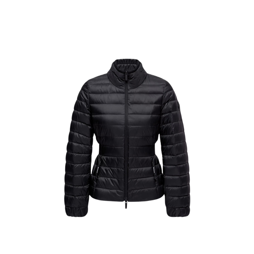 Doudoune courte ajustée évasée MONCLER Verrerie nylon noir