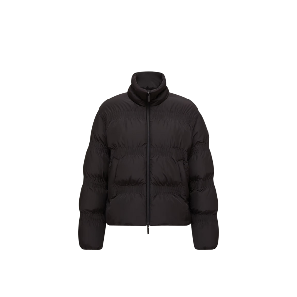Doudoune courte fronces MONCLER Ravignan nylon matelassé zigzag noir