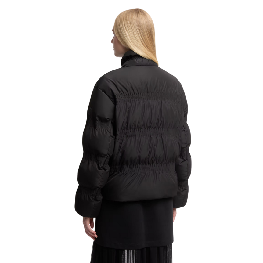 Doudoune courte fronces MONCLER Ravignan nylon matelassé zigzag noir