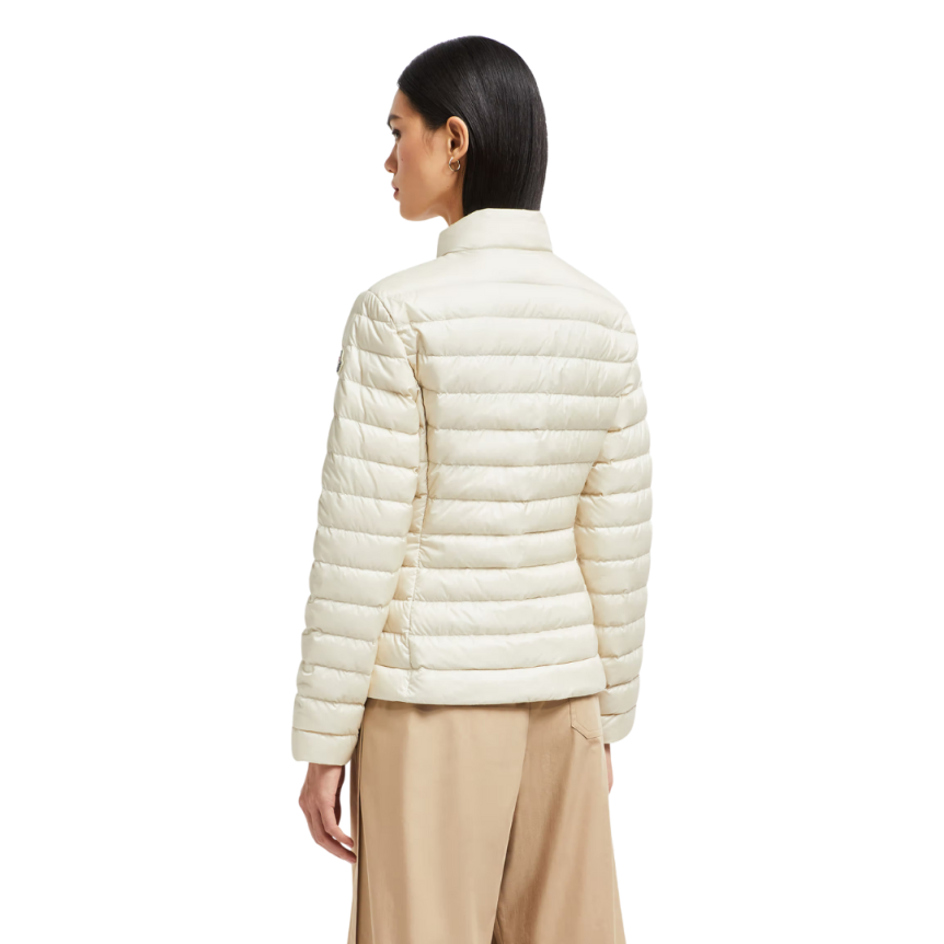 Doudoune courte MONCLER Igelle ajustée nylon fin écru