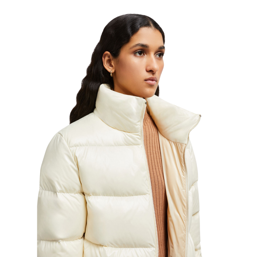 Doudoune courte MONCLER Abbadia nylon écru intérieur beige