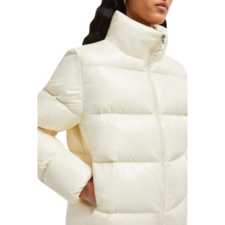 Doudoune courte MONCLER Abbadia nylon écru intérieur beige